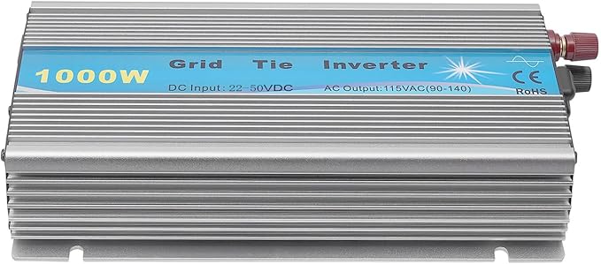 1000W Grid Tie Inverter MPPT Pure Sine Wave 22-50VDC Solar Input AC90-140V Output Solar Inverter for 12V Solar Panel