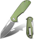 TONIFE Galaxy EDC Folding Pocket Knife with D2 Steel Blade and Aluminum Handle Compact Outdoor Tool for Camping and Everyday Carry (green)