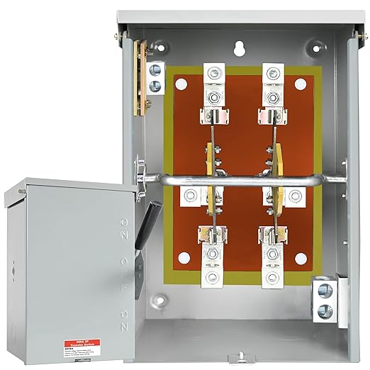 200 Amp Generator Transfer Switch 120/240V 48000W Manual Transfer Switch for Home Generator with Neutral Terminal for Outdoor and Indoor Multiple Security Protections (200A-2 Pole)