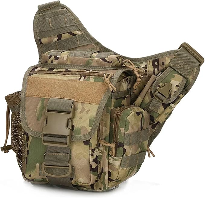 Tactical Messenger Bag Men Camping Outdoor DSLR Camera Bag Saddle Camouflage Shoulder Bag Camping Waterproof Crossbody Bag