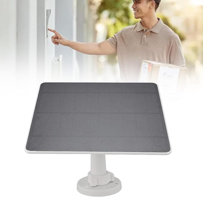 12W Solar Panel for Security Camera Outdoor IP65 USB Solar Panel with Adjustable Bracket for Doorbell Fan Flashlight 24 Hours Monitoring