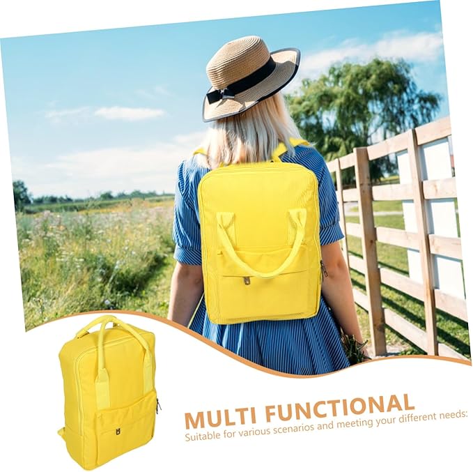 NUOBESTY Seat Backpack for Airplanes Waterproof Oxford Cloth Travel Backpack 40x30x15cm Lightweight Cabin Bag for Men and Women Hiking and Document Carrying Yellow