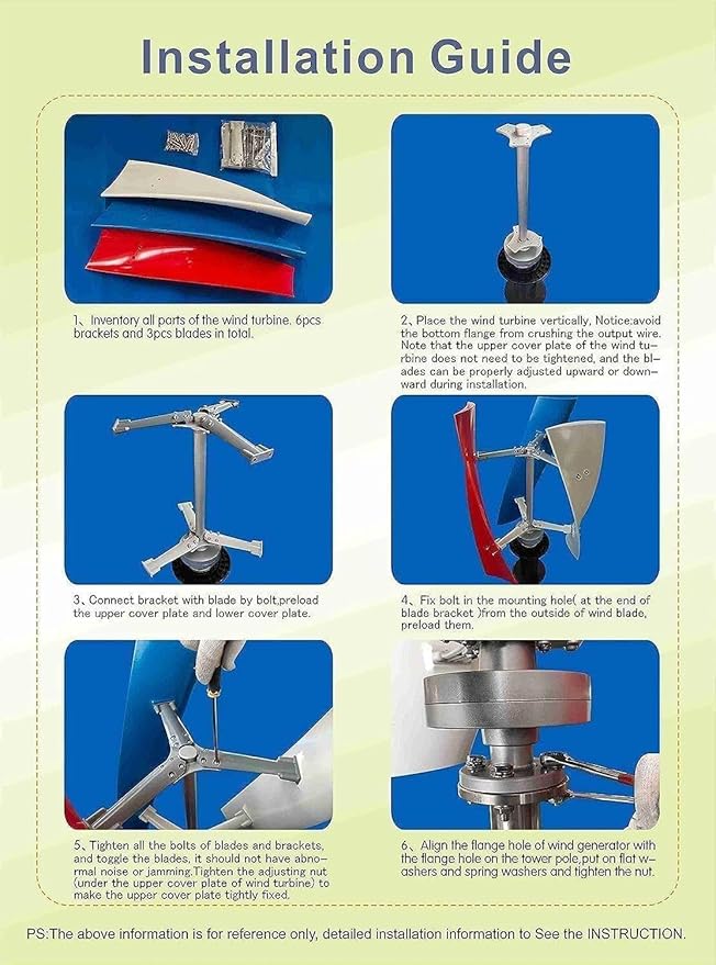 14000W Wind Turbine Generator Kit with MPPT Controller12V/24V/48V/110V/220V Wind Turbine Vertical Wind Generator Kit Electricity Producer Equipment Home Power Energy KitColor-220V