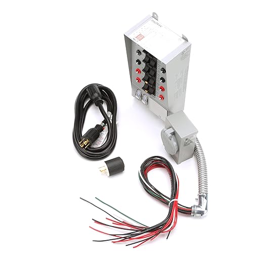 Reliance Controls 31410CRK Pro/Tran 10-Circuit 30 Amp Generator Transfer Switch KitGray