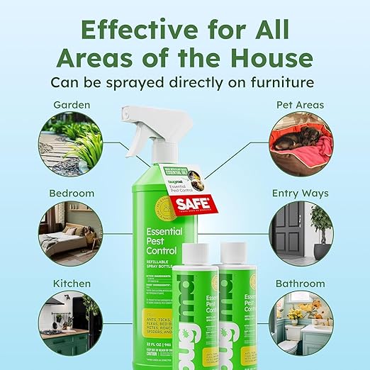 BugMD Ant Killer &amp Bug Spray Concentrate - Roach and Cockroach Killer Indoor Spider &amp Flea Spray for Home Fly and Insect Defense Safe with Essential Oils Plant-Powered Pest Control Kit