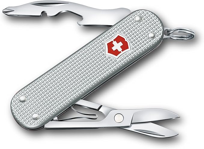 Victorinox Companion Slim Alox Pocket Tool 5 Functions Small with Scissors and Screwdriver Swiss Made - Silver