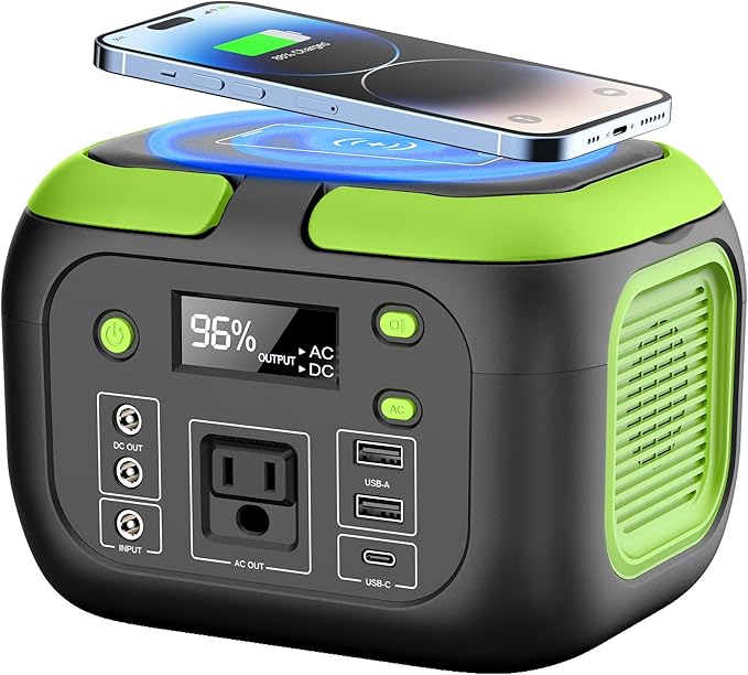 SinKeu 200W Portable Power Station 42000mAh Solar Generator with 110V AC Outlet DC USB C USB QC3.0 155Wh Backup Battery Pack Power Supply for Camping Essential Road Trip Home Outdoor Emergency