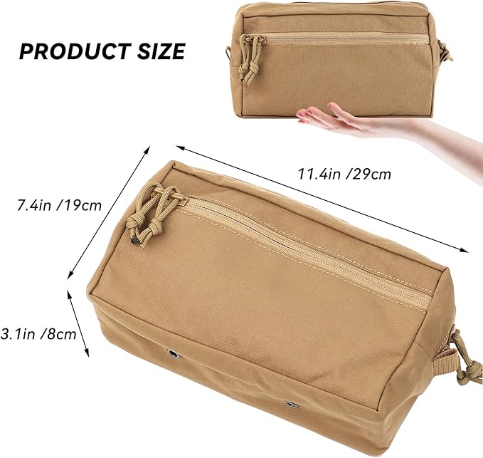 Small Tool Pouch Zipper Bag Molle Pouch General Purpose (GP) Pouch Pouch Organizer Multipurpose Storage Pouch
