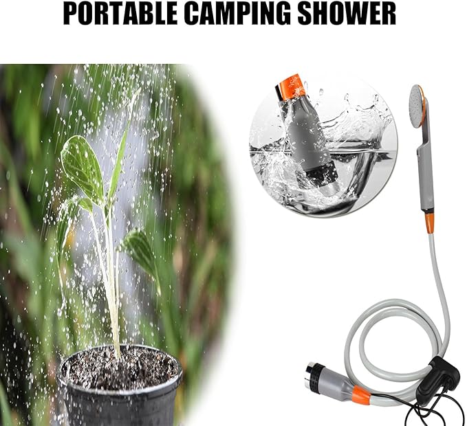 Portable Camping ShowerOutdoor Shower KitBattery PoweredPortable and Easy to CarryFlexible and Easy to MoveThe First Choice for Camping Traveling and Outdoor Activities