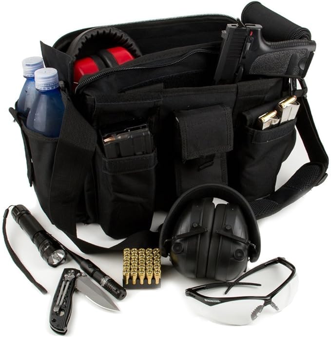 Explorer Range Bag Shooting Tactical Assault Gear Hiking Waist Bag Shoulder Backpack EDC Camera Bag MOLLE Modular Deployment Compact Utility Military Surplus Gear Heavy Duty (TC08BlackRange)