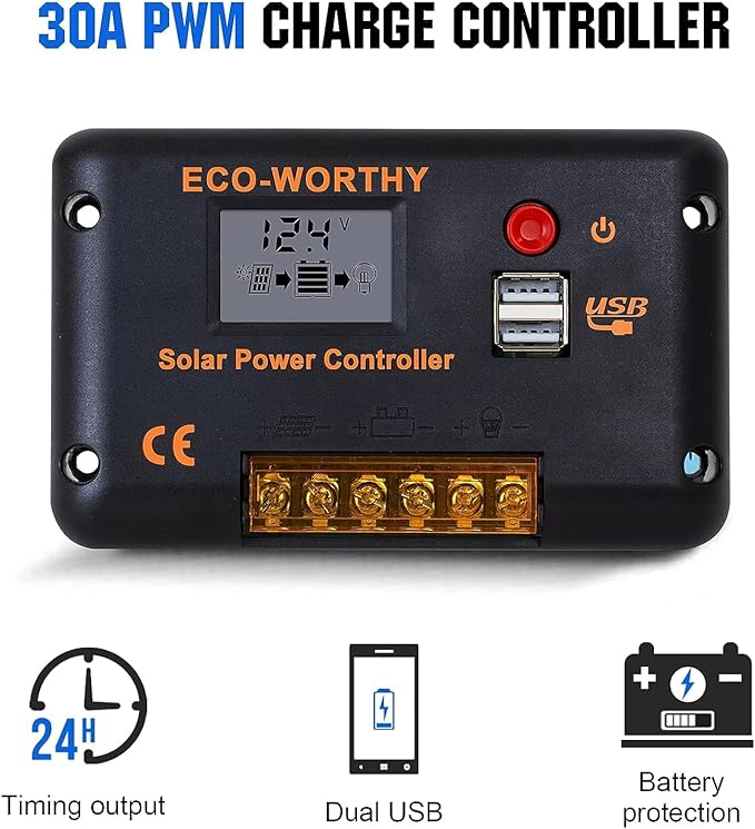 ECO-WORTHY 130Watt 12Volt Flexible Solar Panel Kit for Off Grid Home RV Boat and Uneven Surfaces:1pcs 130W Mono Solar Panel + 30A 12V Charger Controller + Solar Cable + Tray Cable + Y Branch