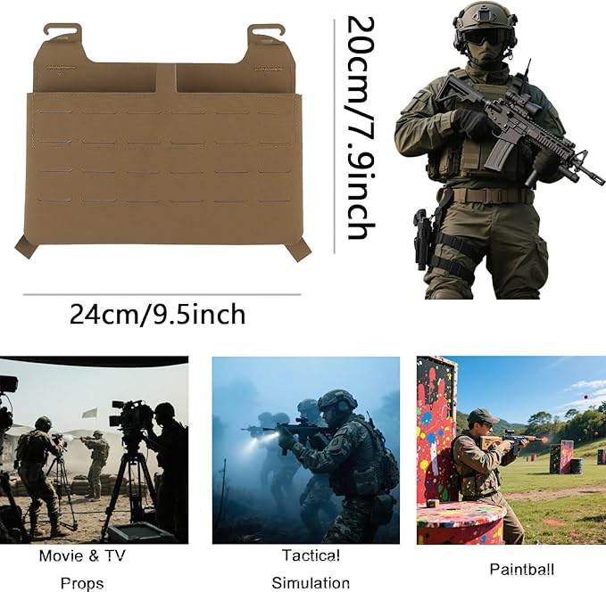 Multifunctional G Buckle Tactical Bag Mounting Plate MOLLE Abdominal Equipment Pouch Front Flap Hanging Panel Replacement Component