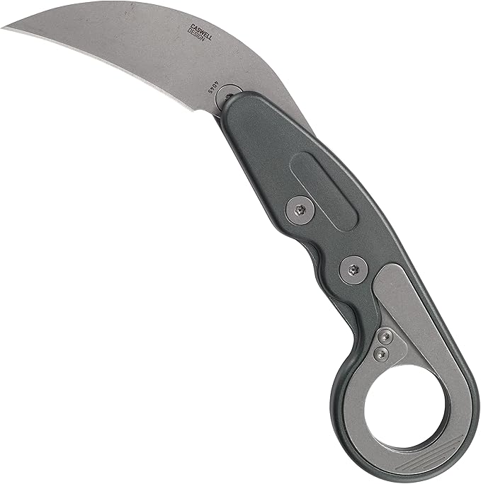 CRKT Provoke Compact: Kinematic EDC Folding Pocket Knife Morphing Karambit D2 Plain Edge Blade Aluminum Pocket Clip 4045