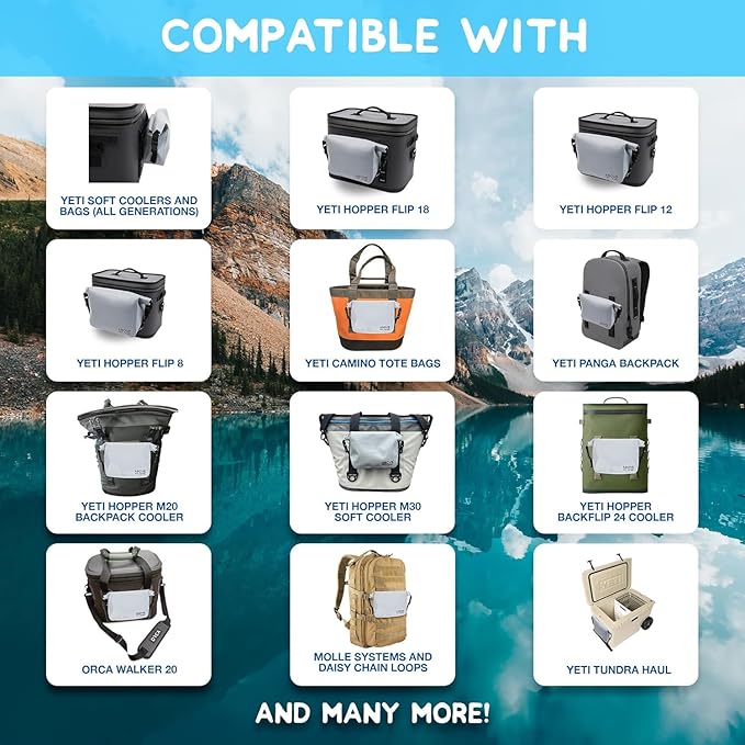 Waterproof MOLLE Dry Bag for YETI Coolers and Tactical Bags - Compatible with YETI Soft Coolers Backpacks and Totes - Small Pouch Compatible with YETI Hopper Accessories - YETI Cooler Accessories