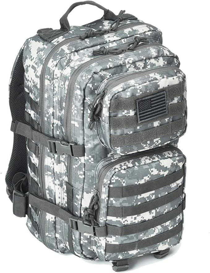Military Tactical Backpack Large Army 3 Day Assault Pack Molle Bag Backpacks (ACU Camo) (Acu Camo)