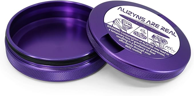 Metal Can | Metal Container for Pouches | Aluminum Used Pouch Storage Tin | Airtight O-Ring Moisture Odor Proof EDC Pocket Tin | The Probe Edition (Purple)