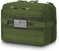 Jueachy Tactical Molle Pouch Large Admin Bag Utility Tool Pouches Molle Attachment EDC Pouches Expandable Molle Accessories Organizer Medical Pocket U.S.A Patch Included