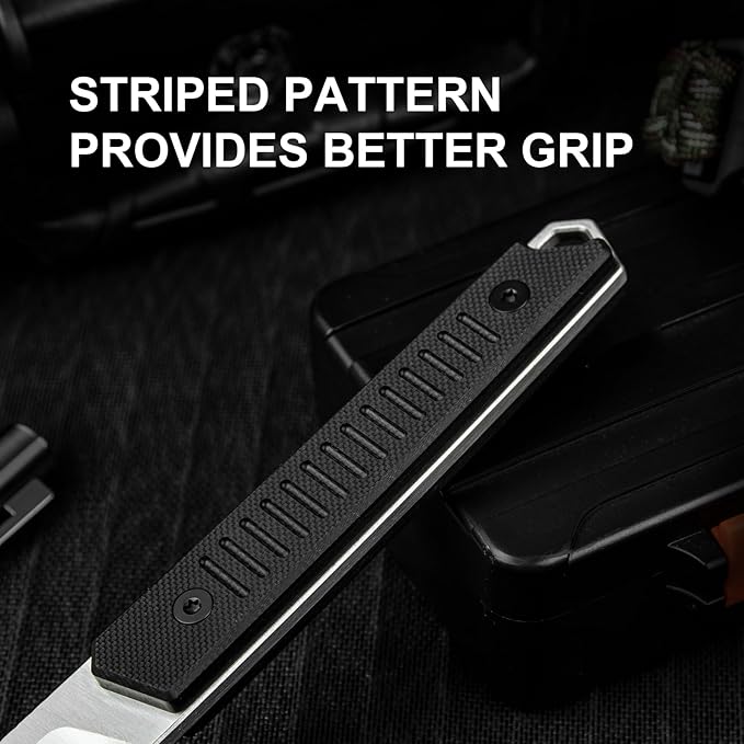 Kizer Kwaiken Fixed Blade Knife 3.94 Nitro-V Blade Hunting EDC Knife with Black G10 Handle Survival Knife with Adjustable Sheath for Hiking Camping Outdoor Knives 1066A4