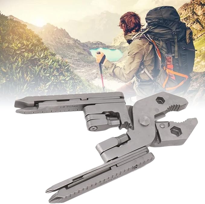 Multitool Pliers Heavy Duty Survival Multi Tool Needle Nose Pliers and Pocket Clip Multitool with Pocket Clip Portable Multi Tool Folding Multitool Plier for Camping