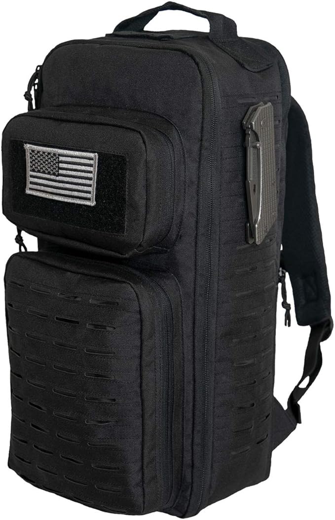 Rothco Tactical Single Sling Backpack With Laser Cut MOLLE (Black)