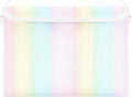 Collapsible Storage Bins with Lids Decorative Fabric Storage Cubes Closet Organizer and Storage Basket Boxes Containers for Clothes Box Chest Folding Rectangle Rainbow Stripes