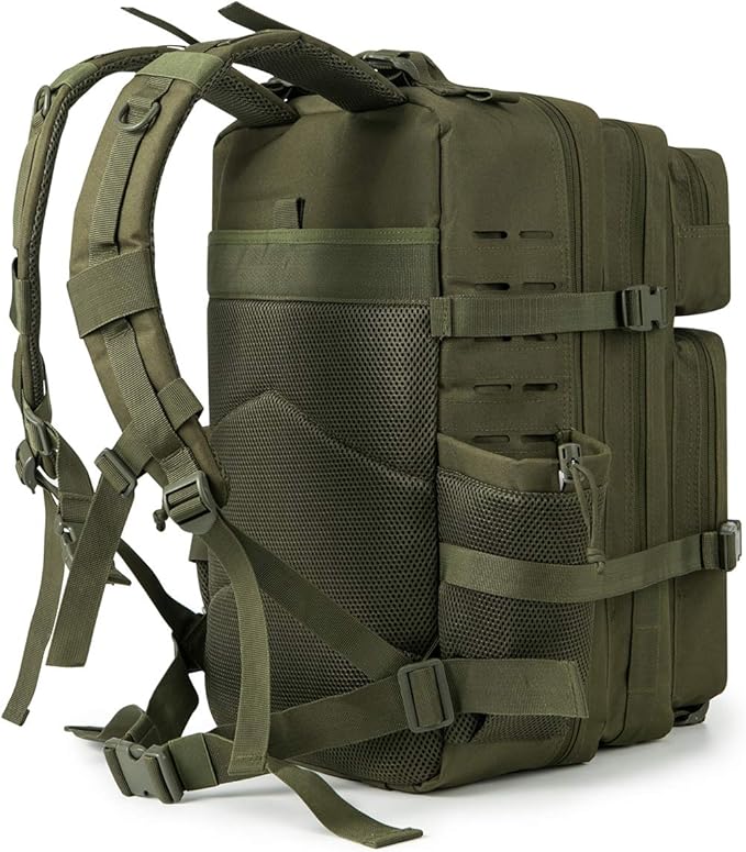 QT&ampQY 25L/45L Military Tactical Backpack For Men Molle Daypack 3 Day Bug Out Bag Hiking Rucksack With Bottle Holder