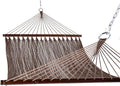 Lazy Daze Hammocks 10.5 FT Double 2 Person Caribbean Rope Hammock Hand Woven Polyester Hammock with Spreader Bars for Outdoor Backyard Patio Poolside 450 LBS Capacity Brown