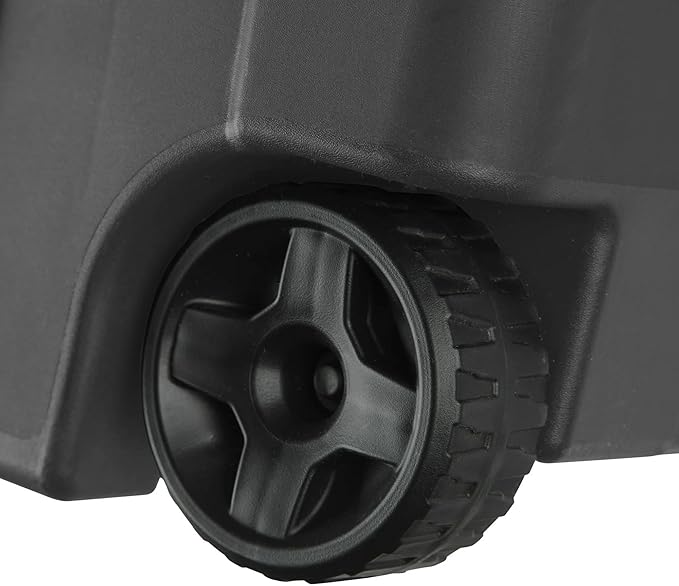 2 Pack 40 Gallon Heavy-Duty Wheeled Storage Bins - Industrial Rolling Totes with Secure Latch Lids for Garage Camping Warehouse &amp Moving Organization (Gray)