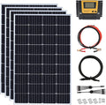 600 Watt 12Volt Solar Panel Kit 4X150W Monocrystalline Module 50A Charge Controller for RV Boats Trailer CamperOff-Grid System(600W Solar kit)