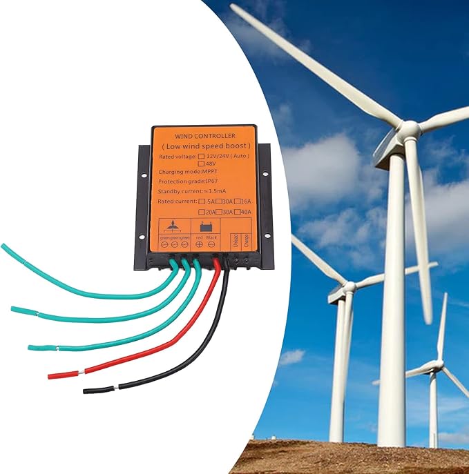 Wind Turbine Controller HIGH Efficiency MPPT Smart Charging for Gel Battery 48V (500W)