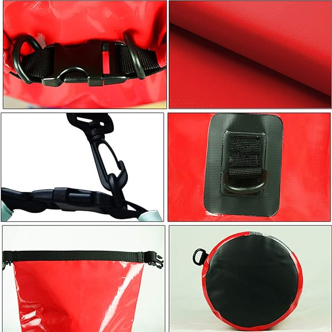Beach Bag Outdoor Portable Waterproof Bucket Used for Outdoor Cycling Camping Water Sports Storage Bag Outdoor Quick-Drying Bag (Color : Red Size : 24.537cm) (Yellow 24.5 * 37cm) (Yellow 24.5*37cm)