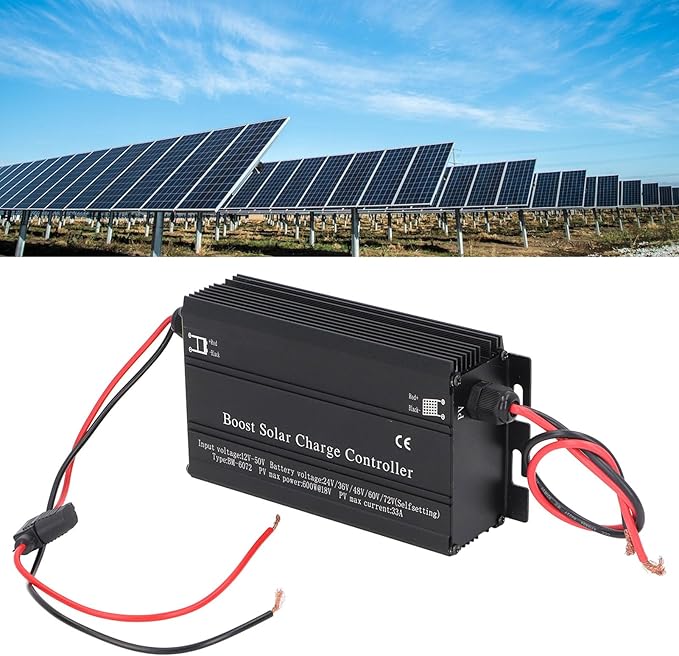 MPPT Solar Charge Controller Electric Vehicle Voltage Regulator 24V 36V 48V 60V 72V - High Efficiency Real Time Display Multi Battery Compatibility