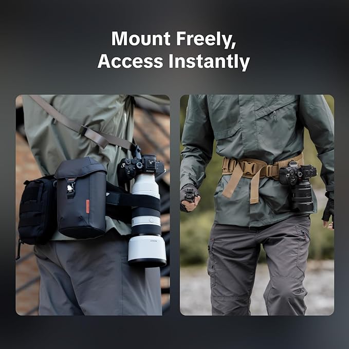 PGYTECH OneMo TAC 25L Tactical Camera Backpack with OneMo Camera Waist Belt (Dark Night Camo)