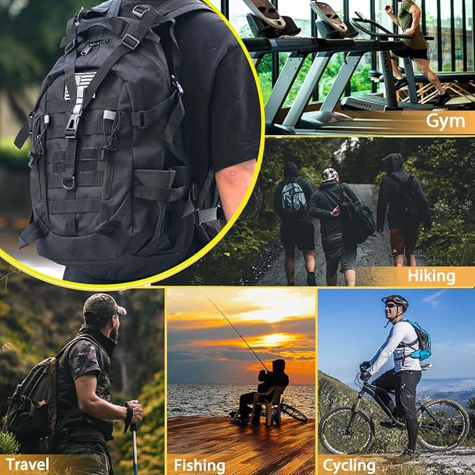 Tactical Backpack Military Molle Bag Camping Trekking Fishing Gym Traveling Motorcycle Hiking Daypack