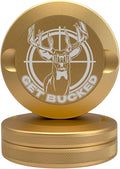 Get Bucked | Metal Container for Zyn Premium Aluminum Can &amp Rugged Pouch Holder | Extra Capacity Knurled Grip &amp Used Pouch Storage | EDC (Champagne Gold)