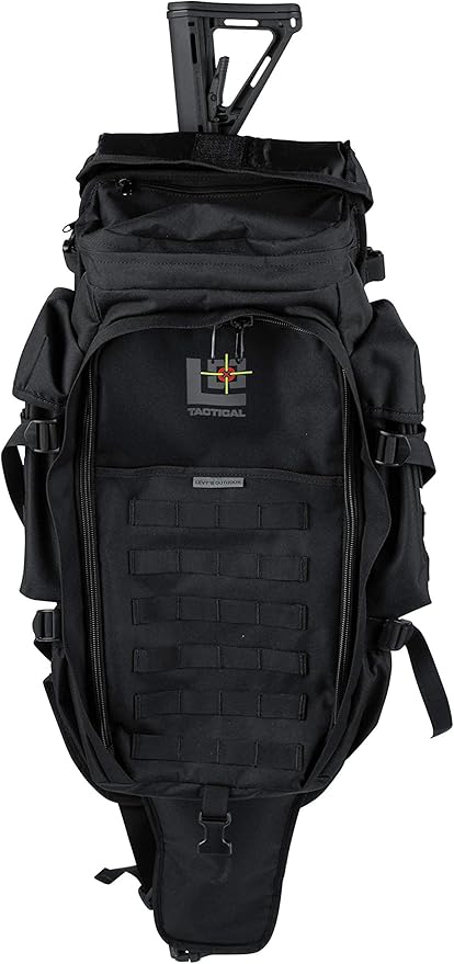 Levy's Outdoor 46 Inch Military Tactical Rifle Backpack with MOLLE Webbing (LVO-BPTRB-46-BLK) Black Large