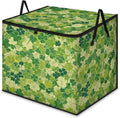XL Large Clothes Storage with Lid Handle St. Patrick's Day Large Thick Clothes Blanket Storage Containers for Organizing Bedroom Closet Comforter Organization Storage Shamrock Clover
