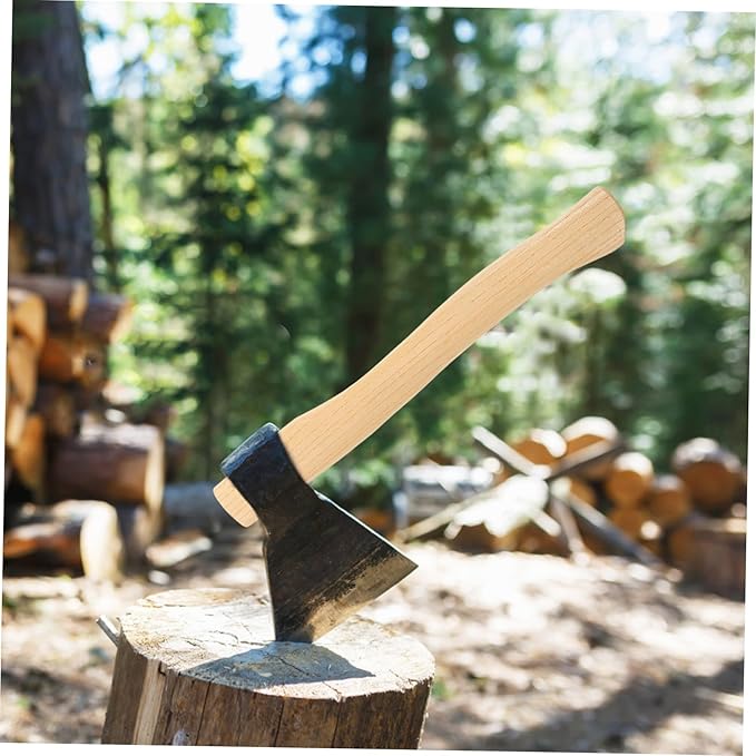 balacoo 5sets Wooden Axe Handle Replacement Hatchet Grip Ergonomic Design for Firewood Cutting Includes for