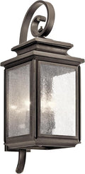 Kichler Wiscombe Park 26.25 4 Light Outdoor Wall Light with Clear Seeded Glass in Olde Bronze®