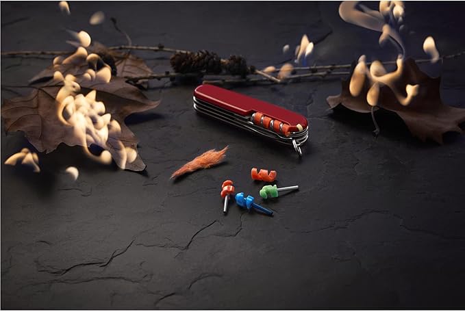 Victorinox Fireant Mini Tools - Compact 3 Piece Fire-Starter Set Compatible with 84 85 91 and 111 mm Swiss Army Knives