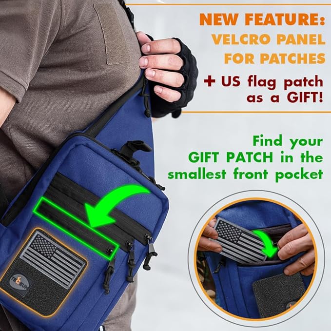 TECEUM Tactical Compact Sling Bag – CCW for Everyday – 10+ Styles – Shoulder EDC Crossbody Bag for Concealed Carry of Handgun