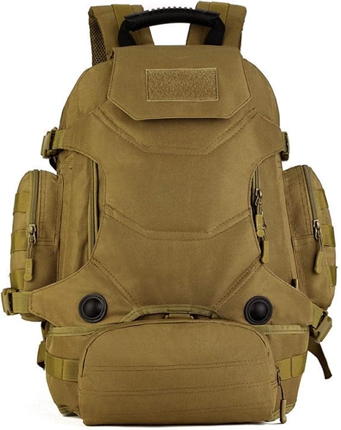 Jungle Leopard 40L Travel Rucksack Tsctical Backpack Army Molle Outdoor Sport Bag Men Camping Hiking Military (Color : S427-40L-BK)