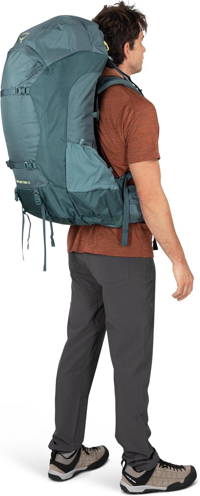 Osprey Farpoint Trek 55L Men's Travel Backpack - Hybrid Backpacking &amp Travel Bag with Internal Organization Cascade Blue/Torrent Blue