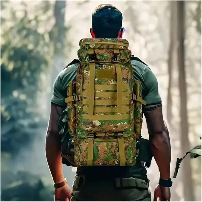 80L/100L Mountaineering Tactical Backpacks Outdoors Hiking climbing Camping Travel Bags(Green(100L))