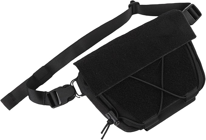 Drop Pouch Oxford Cloth Sub Abdominal Carrying Kit Bag Utility Tool Pouch Fanny Pack for Chest Rig Vest with Secure Storage and Adjustable Straps for Tactical Outdoor