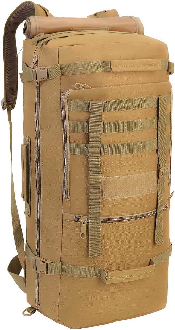 Large Capacity Tactical Backpack Travel Rucksack Bag Great Outdoor Duffle Bag for Men and Women 60L