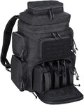 MGFLASHFORCE Tactical Range Backpack for handgunsLaser-Cutting Modular Gun Backpack with 5 Pistol Cases for Hunting and Shooting