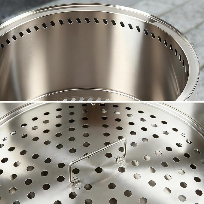 HGD 20 Inch Smokeless Patio Fire Pit Outdoor Wood Burning Stove Stainless Steel Firepit for Backyard Patio Garden Picnic
