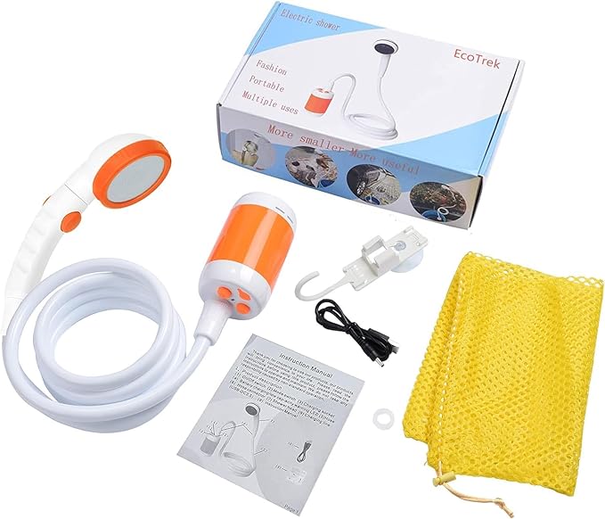Portable Outdoor Shower Pump Rechargeable Battery Portable Shower for Camping Camp Suitable Electric showerhead for Hiking Campsites