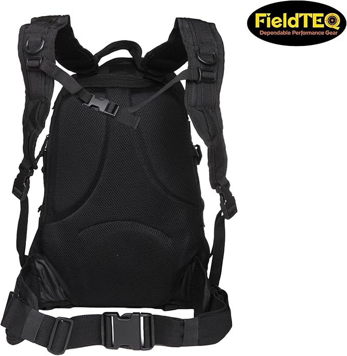 Tactical Backpack - Military Survival Patrol Bag - 40L Bug Out Bag - Molle webbing - for Camping Hunting Hiking Trekking &amp other Outdoor Adventures - Black